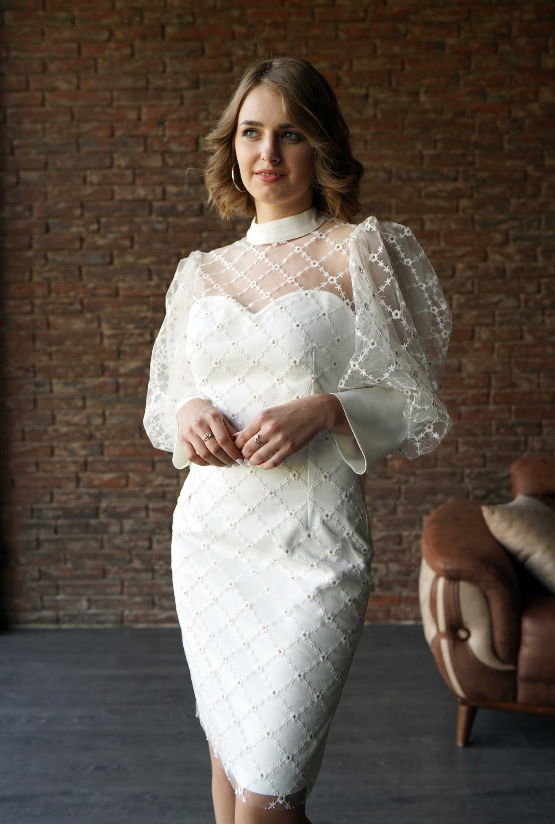 Rochie Alba - Alb - Față